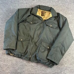 Vintage Eddie Bauer Jacket Mens Large Tall Green Goose Down Puffer Coat 80s